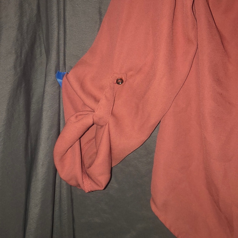 Rust orange blouse - Picture 3 of 4